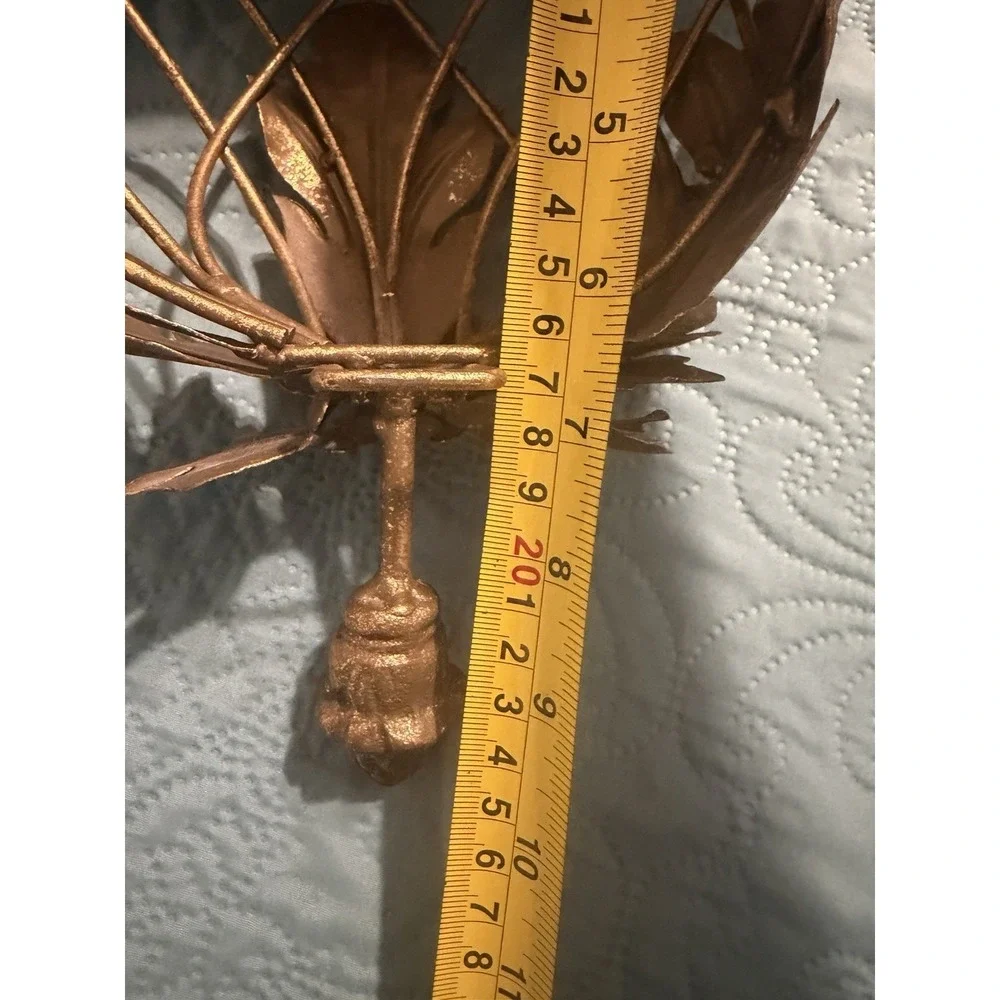 Two's Company Elmsford Gold Metal Wall Shelf Acanthus Leaf Decor 12